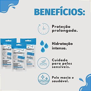 Kit Herbíssimo Refil Sensitive: 3 Desodorantes Cremes Antiperspirantes 45g