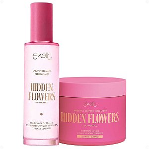 Kit Skelt Hidden Flowers: Colônia 100ml e Hidratante Corporal 200g