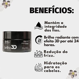 Máscara Capilar Tratamento Condicionante Acquaflora Brilho 3D 250g