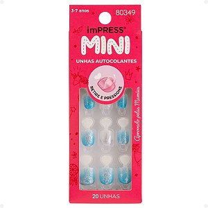 Mini Unhas Autocolantes Infantil Kiss New York Impress Nighttime Imm301b