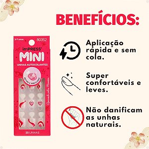 Mini Unhas Autocolantes Infantil Kiss New York Impress Dream Big Imm304b