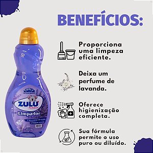 Limpador Perfumado Coala Zulu Perfumes Lavanda 500ml