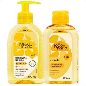 Kit Cimed Bebê João e Maria: Sabonete Líquido e Colônia 200ml