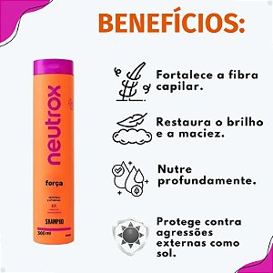 Shampoo Neutrox Força Proteínas e Vitaminas 300ml