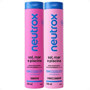 Kit Neutrox Sol, Mar e Piscina: Shampoo e Condicionador 300ml