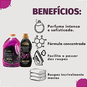 Kit Coala Laundry Orquídea Negra: Lava-Roupas Líquido 3L e Amaciante Concentrado 1L