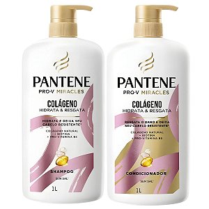 Kit Pantene Pro-V Colágeno Hidrata e Resgata: Shampoo e Condicionador 1L