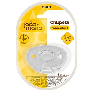 Kit Cimed João e Maria 0-6 Meses: Mamadeira Fluxo Lento 120ml e Chupeta De Silicone Tamanho 1