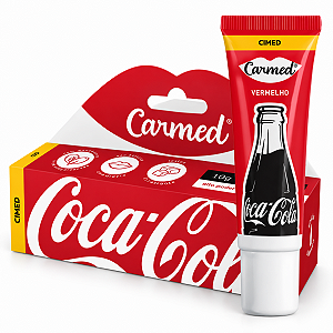 Hidratante Labial Carmed Coca-Cola Vermelho 10g