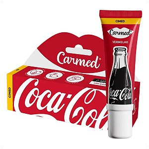Hidratante Labial Carmed Coca-Cola Vermelho 10g