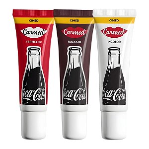 Kit Carmed Coca-Cola: Vermelho, Marrom e Incolor 10g