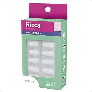 Unhas Postiças Naturais Ricca Belliz I'm A Natural Stiletto Cód. 2278