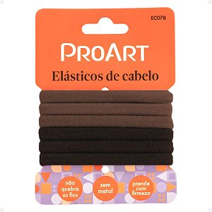 Elásticos De Cabelo Proart Pequeno Cor Marrom Ec07b