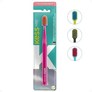 Escova De Dente Kess Pro Cerdas Extra Macias Cores Variadas 2087