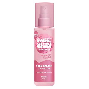 Body Splash Em Calda Dailus Sweet Skin Ice Cream Morango Ao Leite 200ml