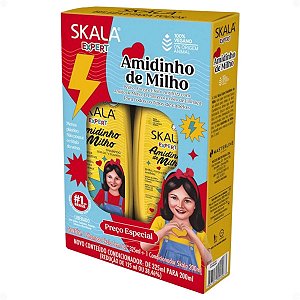 Kit Skala Expert Kids Amidinho De Milho: Shampoo 325ml e Condicionador 200ml