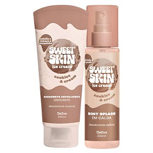 Kit Dailus Sweet Skin Ice Cream Cookies e Cream: Sabonete Esfoliante Corporal e Body Splash 200ml