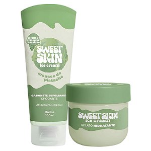 Kit Dailus Sweet Skin Ice Cream Mousse De Pistache: Sabonete Esfoliante e Hidratante Corporal 200ml