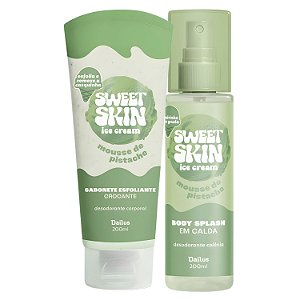 Kit Dailus Sweet Skin Ice Cream Mousse De Pistache: Sabonete Esfoliante e Body Splash 200ml