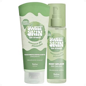 Kit Dailus Sweet Skin Ice Cream Mousse De Pistache: Sabonete Esfoliante e Body Splash 200ml
