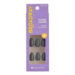 Unhas Postiças Broadway Kiss Ny Classic Colors Stiletto Médio Cool Mint Bco10b