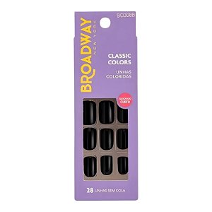 Unhas Postiças Broadway Kiss Ny Classic Colors Quadrado Curto Matcha Bco08b