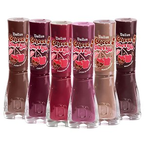 Kit Dailus Esmalte Cremoso Choco Cherry: Bombom De Cereja, Cereja Silvestre, Licor De Amarena, Mocha Mousse, Pudim De Chocolate e Brigadeirão