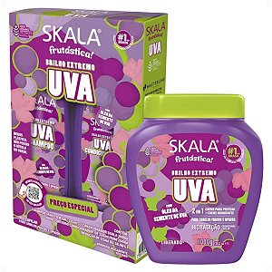 Kit Skala Frutástica! Uva: Shampoo 325ml, Condicionador 200ml e Creme De Tratamento 1000g