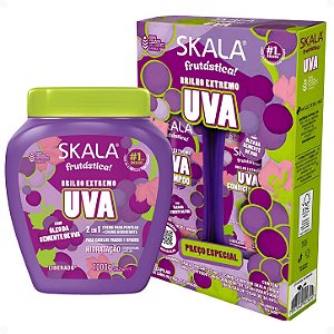 Kit Skala Frutástica! Uva: Shampoo 325ml, Condicionador 200ml e Creme De Tratamento 1000g