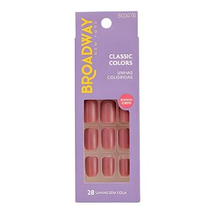 Unhas Postiças Broadway Kiss Ny Classic Colors Quadrado Curto Smoothie Bco07b
