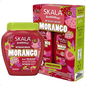 Kit Skala Frutástica! Morango: Shampoo 325ml, Condicionador 200ml e Creme De Tratamento 1000g