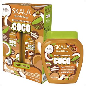 Kit Skala Frutástica! Coco: Shampoo 325ml, Condicionador 200ml e Creme De Tratamento 1000g