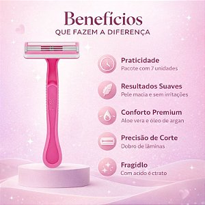 Aparelho De Depilar Descartável Enox Woman Com 7 Unidades Cód. 1763