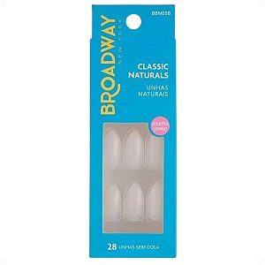 Unhas Postiças Broadway Kiss Ny Classic Naturals Stiletto Longo Power Bbn05b