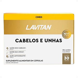 Suplemento Alimentar Lavitan Cabelos e Unhas Com 30 Cápsulas