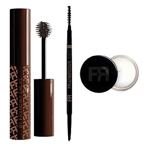 Kit Franciny Elhke Fran Brows Cor 2: Máscara, Lapiseira e Cera Para Sobrancelhas