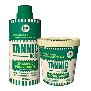Kit Lola Tannic Acid: Shampoo 250ml e Acidificante Capilar 230g