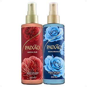 Kit Paixão Body Splash: Ameixa Rubi e Rosas Brancas 200ml