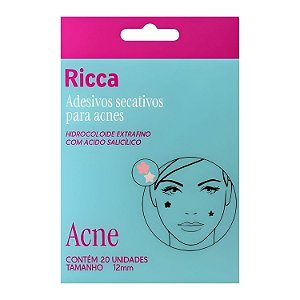 Adesivos Secativos Para Acnes Ricca Flor e Estrela Com 20 Unidades Cód. 3868