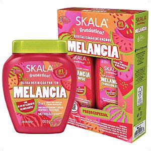 Kit Skala Frutástica Melancia: Shampoo 325ml, Condicionador 200ml e Creme De Tratamento 1000g