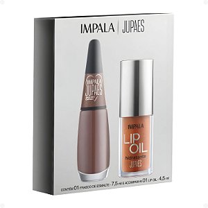 Kit Impala Ju Paes Virando O Jogo Peça Rara: 1 Esmalte Cremoso e 1 Lip Oil Hidratante