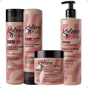 Kit Kolene By Camilla De Luccas Nutri Bond: Shampoo, Condicionador 300ml, Máscara 500g e Goma Capilar 500ml