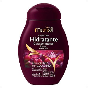 Loção Deo Hidratante Corporal Muriel Elixir De Cereja Com Colágeno 200ml