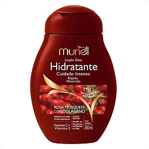 Loção Deo Hidratante Corporal Muriel Rosa Mosqueta Com Colágeno 200ml