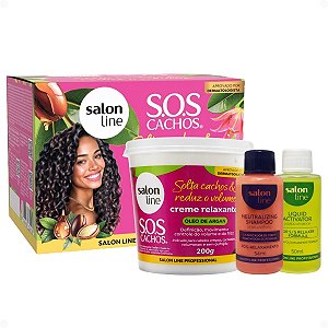 Creme Relaxante Salon Line Sos Cachos Óleo de Argan
