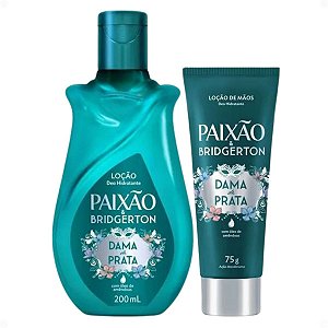 Kit Paixão Bridgerton Dama De Prata: Loção Hidratante Corporal 200ml e Loção De Mãos 75g