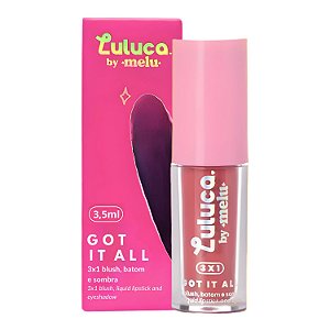 Batom, Blush e Sombra 3x1 Luluca By Melu Got It All You Serve Rr-M1007-3