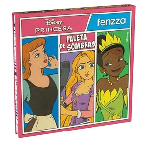 Paleta De Sombras Fenzza Disney Princesa Cinderela, Raunzel e Tiana Dis130