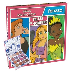 Paleta De Sombras Fenzza Disney Princesa Cinderela, Raunzel e Tiana Dis130