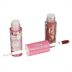 Lip Duo Batom e Gloss Fenzza Disney Princesa Royal Kiss Dis114